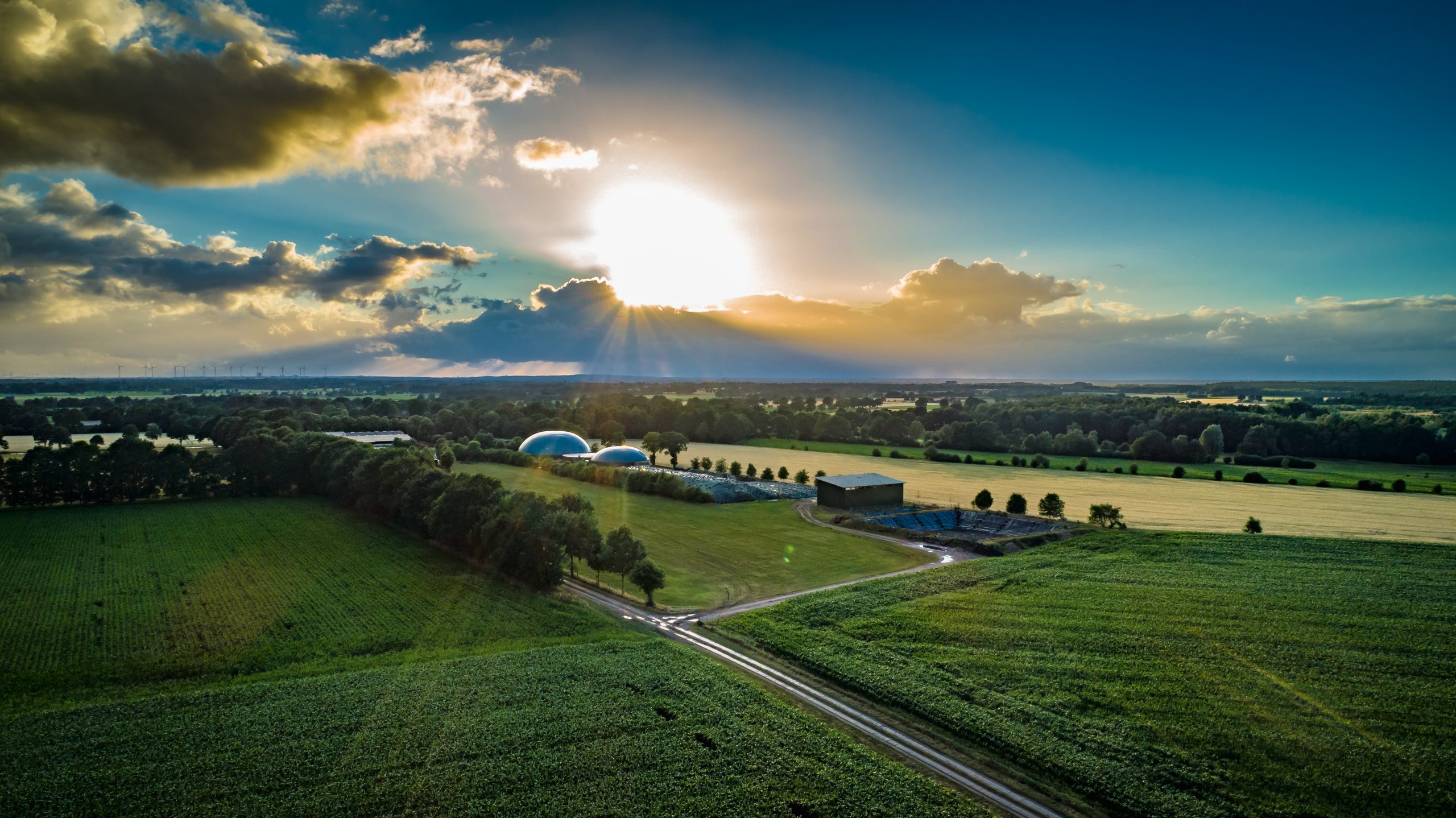 Biogas,Plant,And,Corn,Field,Landscape